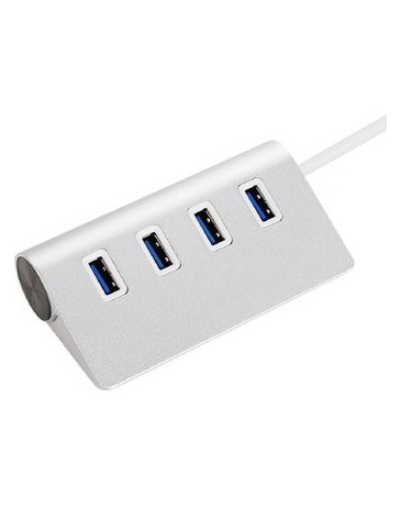 Alta velocidad de 4 puertos USB 3.0 Hub de aluminio portable - Envío Gratuito