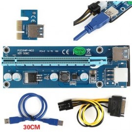 USB3.0 PCI-E Express 1x A 16x Extensor Riser Adaptador - Envío Gratuito