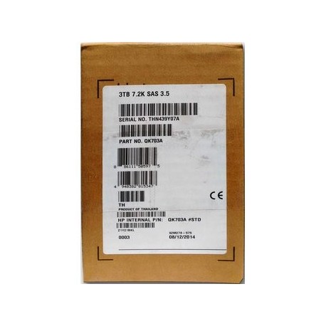 Disco Duro Hp 3 Tb Sas Msa2 6gb 7.2k Lff Qk703a 656102-001 - Envío Gratuito