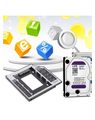 EW Caddy de disco duro de 9.5 mm Universal 2 SATA HDD - Envío Gratuito