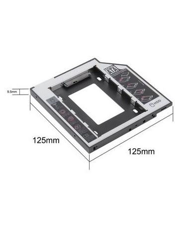 ER Caddy De Disco Duro De 9,5 Mm Universal 2 SATA HDD SSD - Envío Gratuito