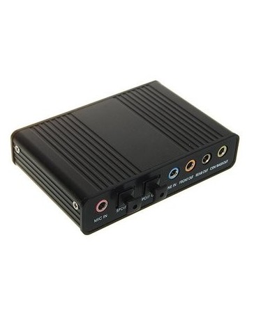 Adaptador audio externo de 5.1 canales USB 2.0 Tarjeta de sonido - Envío Gratuito