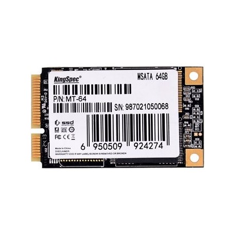 KingSpec 64GB SSD Mini PCI-E MSATA 1.8 - Envío Gratuito