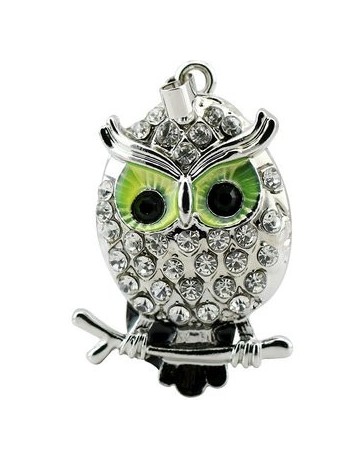 Collar del búho de cristal de diamante de 128 GB - Envío Gratuito