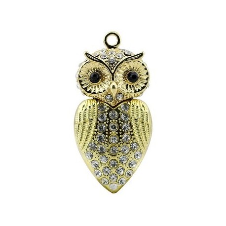 Collar del búho de cristal de diamante de 128 GB - Envío Gratuito