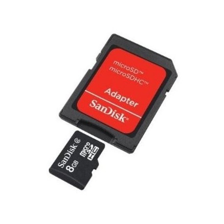 Memoria Usb Flash Sandisk 8Gb Mirco Sdhc Clase 4 Adaptador - Envío Gratuito