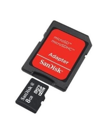 Memoria Usb Flash Sandisk 8Gb Mirco Sdhc Clase 4 Adaptador - Envío Gratuito