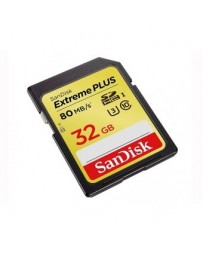 SD Card SanDisk Extreme Plus 32GB SDHC 80 MB - Envío Gratuito