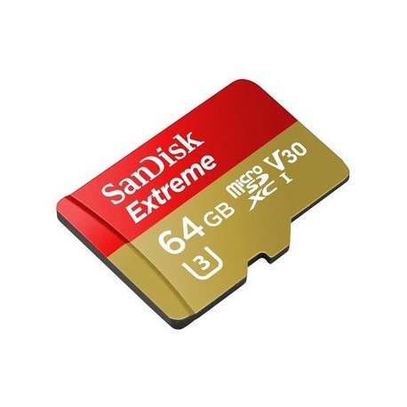 SanDisk Extreme Tarjeta MicroSDXC UHS-I De 64GB Con Adaptador - Envío Gratuito