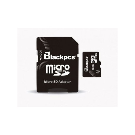 MEMORIA MICRO SDHC BLACKPCS 16GB CLLAS 10 - Envío Gratuito