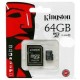 Memoria Micro Sd Hc I 64gb Kingston Clase 10 Ultra Mobile - Envío Gratuito
