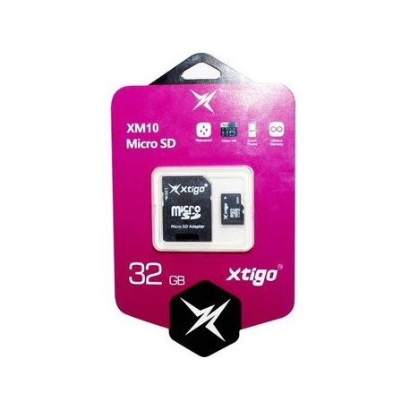 Memoria Xtigo XM10, 32GB MicroSD Clase 10, Con Adaptador SD - Envío Gratuito