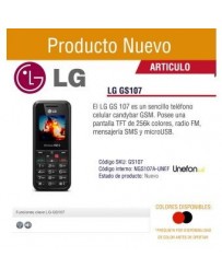 Celular LG GS107A Unefon - Envío Gratuito