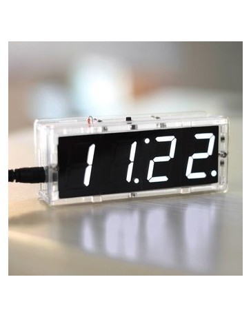 Caso Transparente Compacta De 4 Dígitos LED Talking Clock - Envío Gratuito