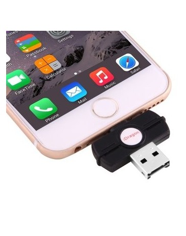 Idragon-r009 2 En 1 8 Pin A Usb 2.0 Lector De Tarjeta De Memoria - Envío Gratuito