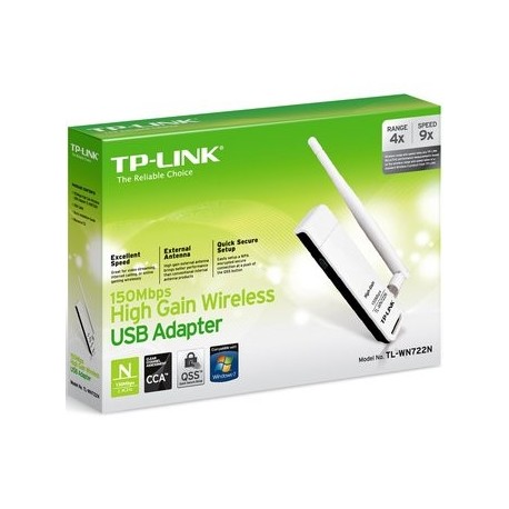 Nuevo Adaptador USB Inalámbrico TP-Link TL-WN722N-Negro - Envío Gratuito