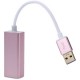Adaptador USB 3.0 HUB Gigabit Ethernet De Alta Velocidad-Rosado Oro - Envío Gratuito