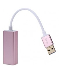 Adaptador USB 3.0 HUB Gigabit Ethernet De Alta Velocidad-Rosado Oro - Envío Gratuito