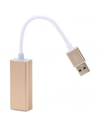 Adaptador USB 3.0 HUB Gigabit Ethernet de alta velocidad-Dorado - Envío Gratuito