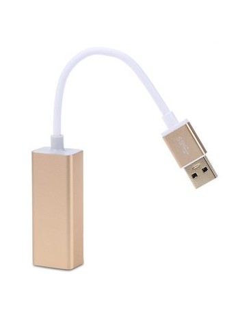 Adaptador USB 3.0 HUB Gigabit Ethernet de alta velocidad-Dorado - Envío Gratuito