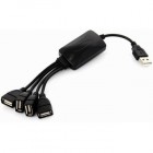 4 puertos Usb 2.0 Mini Cable Spliter Hub adaptador para Pc portátil - Envío Gratuito