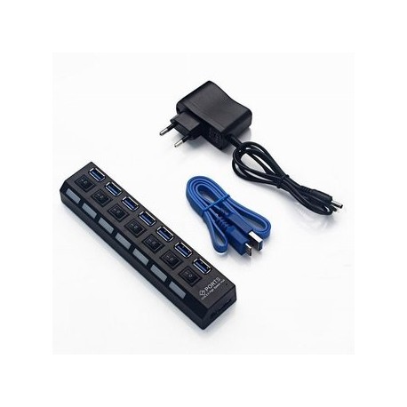 7 puertos USB 3.0 con interruptor - Envío Gratuito