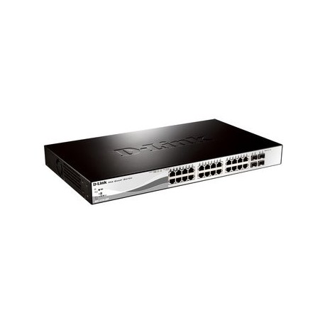 D-Link Switch 28 Puertos Gigabit 4-Ports Sfp Poe Smart Iii - Envío Gratuito