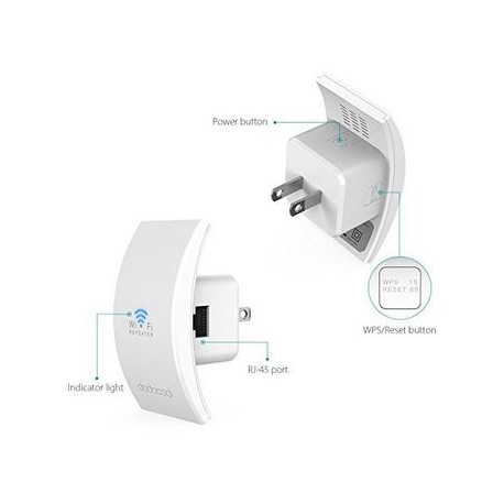 dodocool N300 WiFi Extender Wi-Fi Range Extender - Envío Gratuito