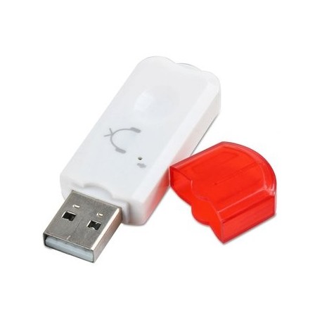 Adaptador Receptor USB Oem Audio Bluetooth-Blanco Con Rojo. - Envío Gratuito