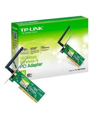 Tarjeta de red PCI Inalambrica N TL-WN751ND 150Mbps - Envío Gratuito