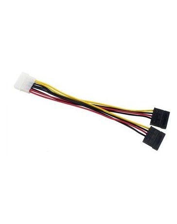 Louiwill 4 Pin Pin 15 A 2x SATA Power Cable Splitter - Envío Gratuito