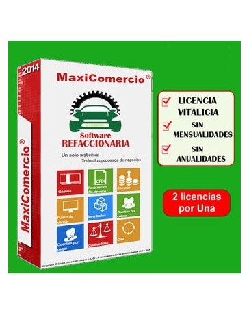 SOFTWARE REFACCIONARIAS MAXICOMERCIO ERP - Envío Gratuito