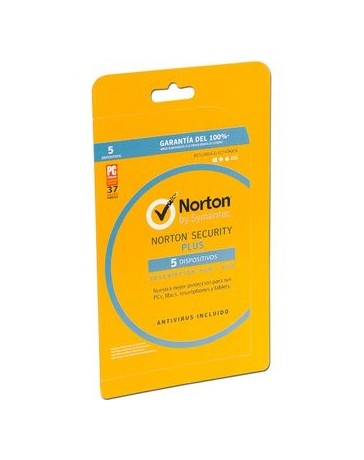 Norton Security Plus Antivirus 2017 Para 1 Usuario, 5 Dispositivos - Envío Gratuito