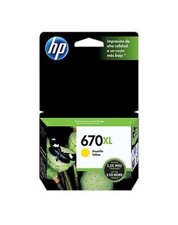 CARTUCHO HP AMARILLA 670XL (CZ120AL) - Envío Gratuito