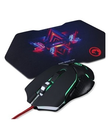 Set Kit Mouse Y Tapete Gamer Marvo M309+G7 - Envío Gratuito