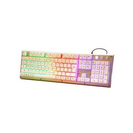 LeiJie K38 Teclado USB Cableado para LOL_-WHITE & GOLDEN - Envío Gratuito