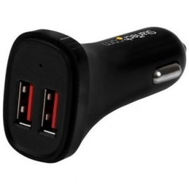 CARGADOR DE COCHE USB DOS PUERTOS 24W 4.8A NEGRO - Envío Gratuito