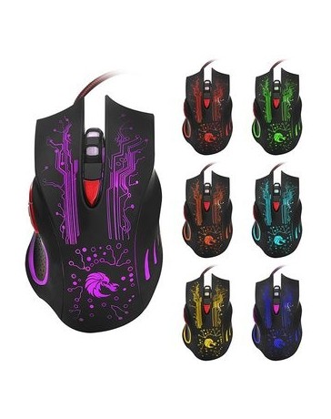 Ratón 5500DPI Botón 6 Con Cable Optico Gaming Mouse - Envío Gratuito