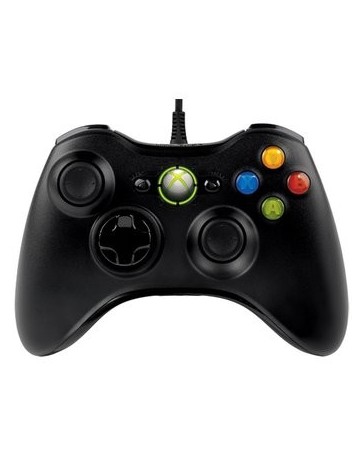 CONTROL ALAMBRICO XBOX 360 NEGRO MICROSOFT - Envío Gratuito