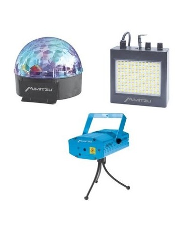 Kit Luz De Leds Party Estrobo Laser Multipuntos Esfera Rgb - Envío Gratuito