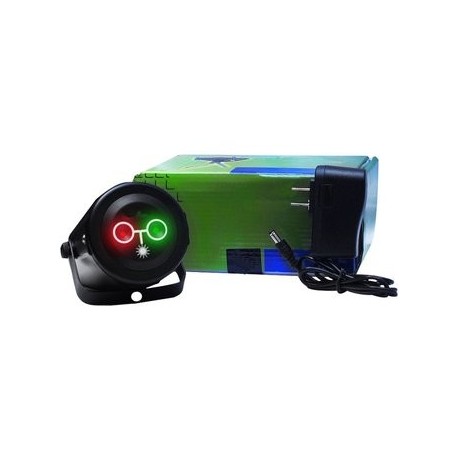 Laser tubular bicolor 3D con efectos: agujero de gusano y multipuntos - Envío Gratuito