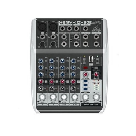 Mezcladora behringer QX602MP3 con preamplificador xenyx - Envío Gratuito