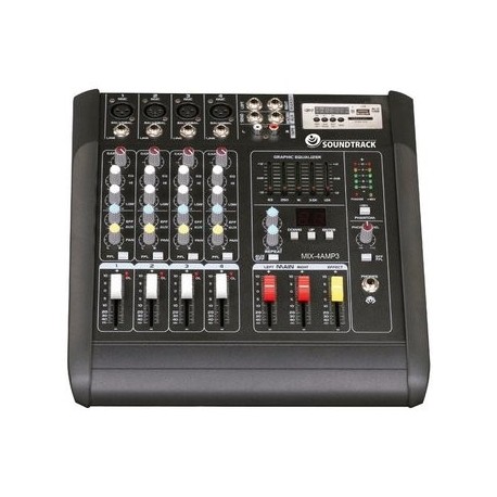 SOUNDTRACK MIX4AMP3 MEZCLADORA AMPLIFICADA - Envío Gratuito