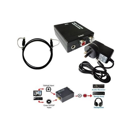 AUS digital coaxial óptico Toslink señal analógica Audio - Envío Gratuito