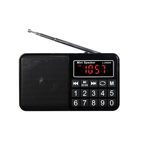 AMPSEVEN FM MW SW Digital Radio Mini Speaker - Envío Gratuito