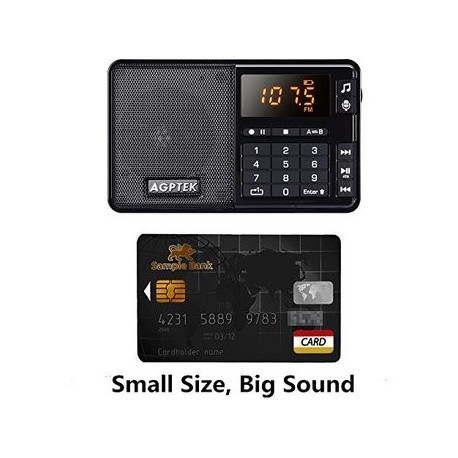 AGPTek Portable R08 Mini Line-in Radio Recorder - Envío Gratuito