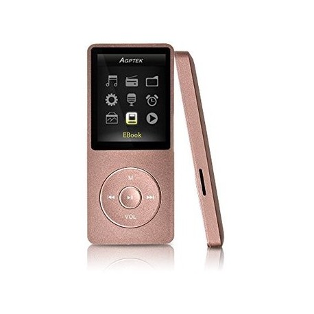 AGPtEK A02 8GB MP3 Player, Supports up to 32GB, Rose-Gold - Envío Gratuito