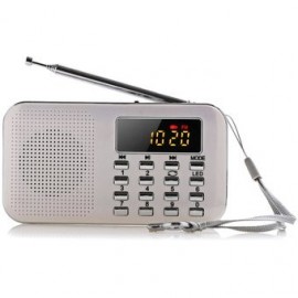 Mini Radio Portable Digital Pantalla LCD TF Card USB MP3-Blanco. - Envío Gratuito