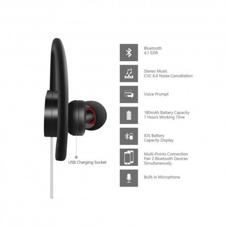 Louiwill Bluetooth 4.1 Deportes Auriculares Inalámbricos - Envío Gratuito