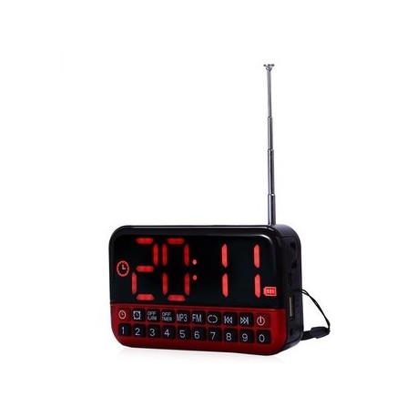 LED de alarma del reloj de tarjeta de radio del altavoz del MP3 - Envío Gratuito